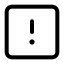 Alertsquare icon with stroke standard style