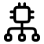 Algorithm icon with stroke rounded style