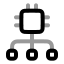 Algorithm icon with twotone rounded style