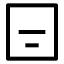 Alignboxbottomcenter icon with stroke sharp style