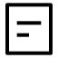 Alignboxmiddleleft icon with stroke sharp style