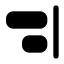 Alignendvertical icon with solid rounded style