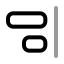 Alignendvertical icon with twotone rounded style