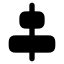 Alignhorizontalcenter icon with solid rounded style