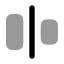 Alignhorizontaljustifycenter icon with bulk rounded style