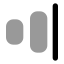 Alignhorizontaljustifyend icon with bulk rounded style