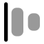Alignhorizontaljustifystart icon with bulk rounded style