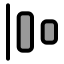Alignhorizontaljustifystart icon with duotone standard style