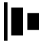 Alignhorizontaljustifystart icon with solid sharp style
