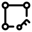 Alignkeyobject icon with stroke rounded style