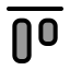 Alignstarthorizontal icon with duotone standard style