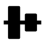 Alignverticalcenter icon with solid sharp style