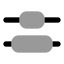 Alignverticaldistributecenter icon with bulk rounded style