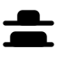 Alignverticaldistributeend icon with solid standard style