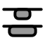 Alignverticaldistributestart icon with duotone rounded style