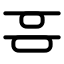 Alignverticaldistributestart icon with stroke rounded style