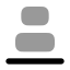 Alignverticaljustifyend icon with bulk rounded style
