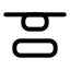 Alignverticaljustifystart icon with stroke rounded style