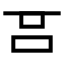 Alignverticaljustifystart icon with stroke sharp style