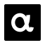 Alphasquare icon with solid sharp style