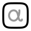 Alphasquare icon with twotone rounded style