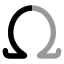 Alphabetgreek icon with bulk rounded style