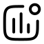 Analytics icon with stroke rounded style
