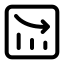 Analyticsdown icon with stroke standard style