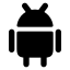 Android icon with solid rounded style