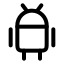 Android icon with stroke rounded style