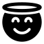 Angel icon with solid rounded style