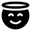 Angel icon with solid sharp style