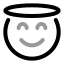 Angel icon with twotone rounded style