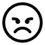 Angry icon with stroke standard style