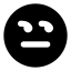Annoyed icon with solid rounded style