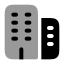 Apartment icon with bulk rounded style
