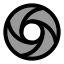 Aperture icon with duotone standard style