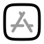 Appstore icon with twotone rounded style