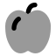 Apple icon with bulk rounded style