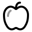 Apple icon with twotone rounded style