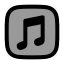 Applemusic icon with duotone rounded style
