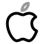 Apple icon with twotone rounded style
