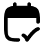 Appointment icon with solid rounded style