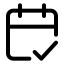 Appointment icon with stroke standard style