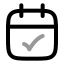 Appointment icon with twotone rounded style