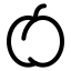 Apricot icon with stroke rounded style