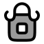 Apron icon with duotone rounded style
