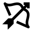 Archer icon with solid sharp style