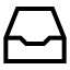 Archive icon with stroke sharp style