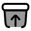 Archivearrowup icon with duotone rounded style